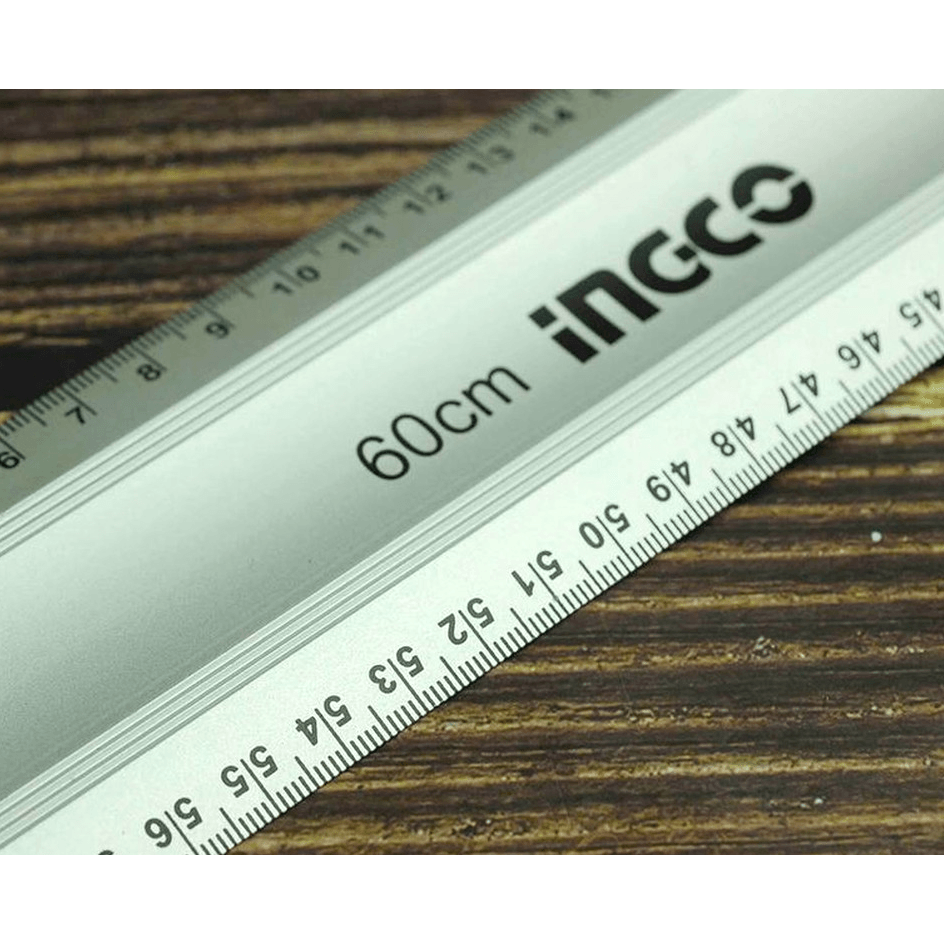Ingco HAR01060 Aluminum Ruler 60cm - KHM Megatools Corp. Ingco HAR01060 Aluminum Ruler 60cm - KHM Megatools Corp.
